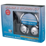 American Audio Stage Studio Set Kopfhörer Mikrofon
